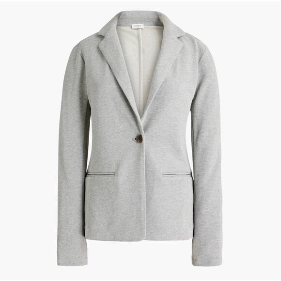 J. Crew Women's Academia Heather Gray Collegiate Casual Blazer Size 12 - Picture 2 of 7